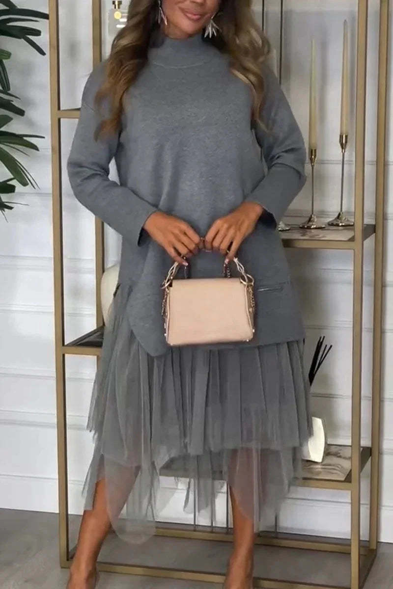 Women's Mesh Patchwork Dress