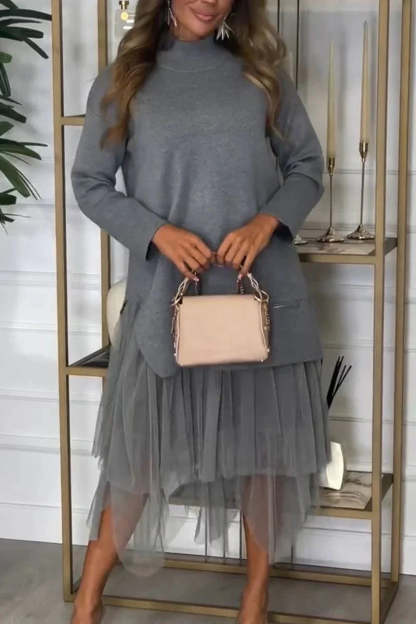 Women's Mesh Patchwork Dress