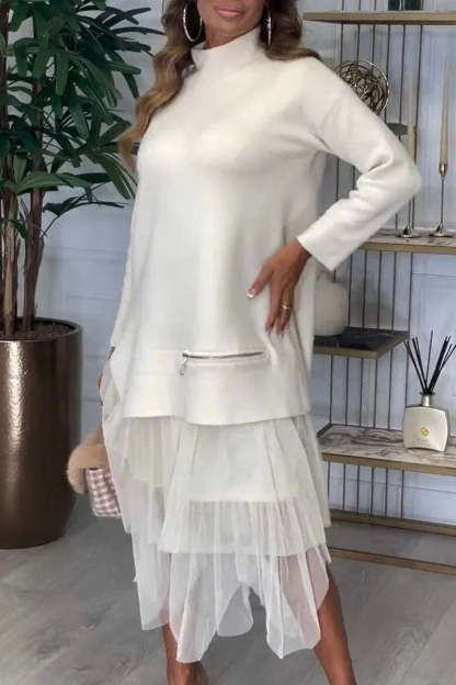 Women's Mesh Patchwork Dress