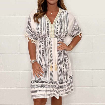 🏖️ Meet Summer-50% OFF👗Ethnic Style Casual Printed Dress