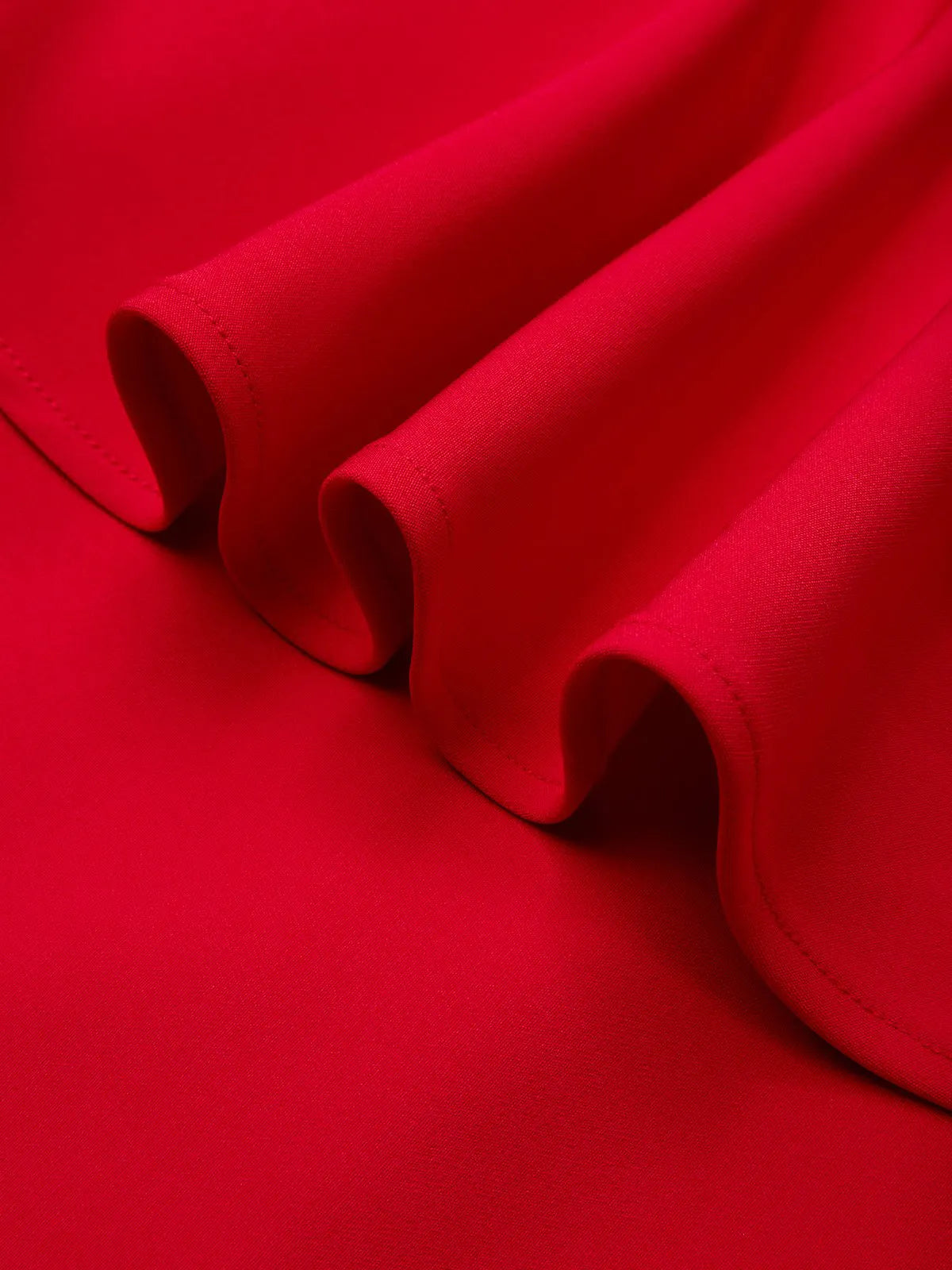 Red Peplum Square Neck Sleeveless Sheath Midi Dress