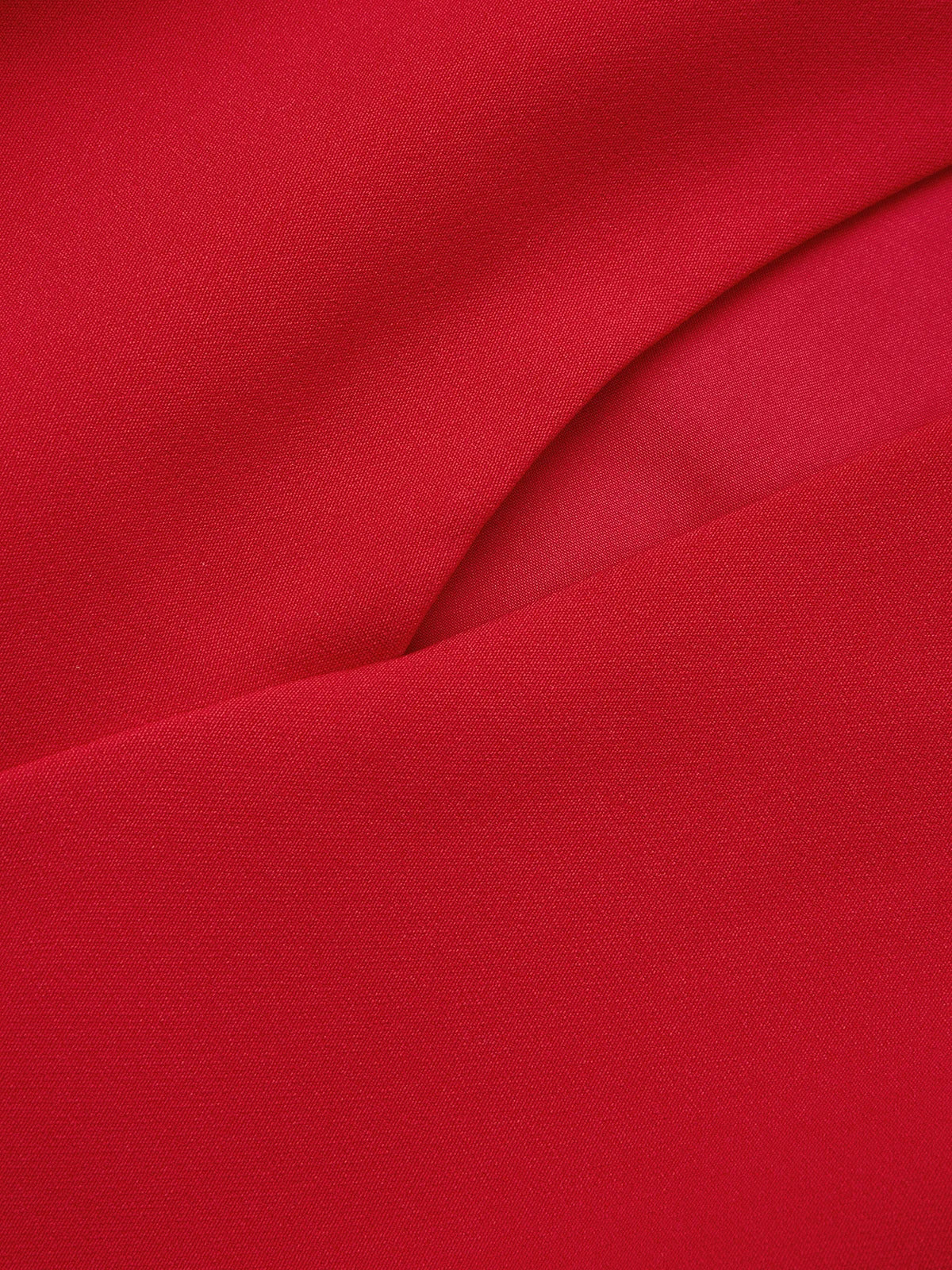 Red Sheath/Column Stretch Crepe Scoop Neck Short Sleeves Tea Length Dresses