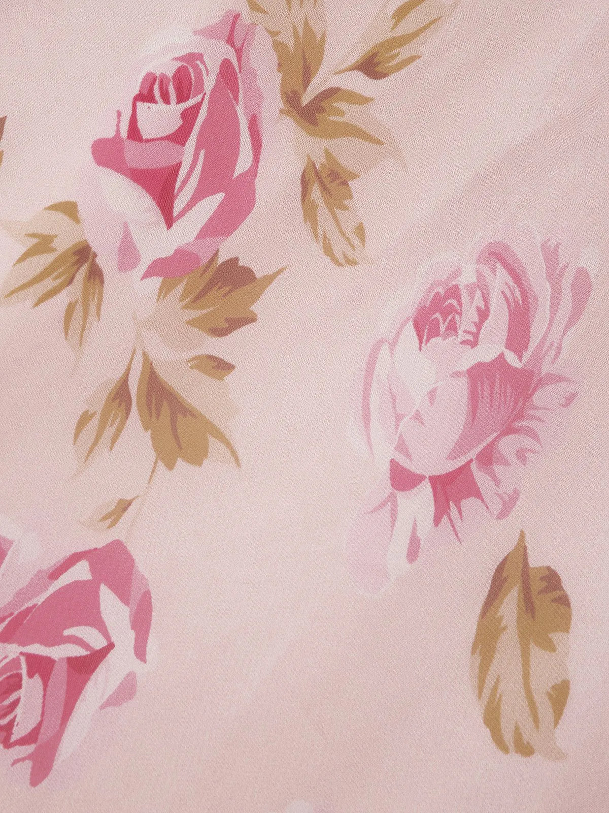 Pink Classic Floral Halter Short Sleeve A-Line Maxi Dress