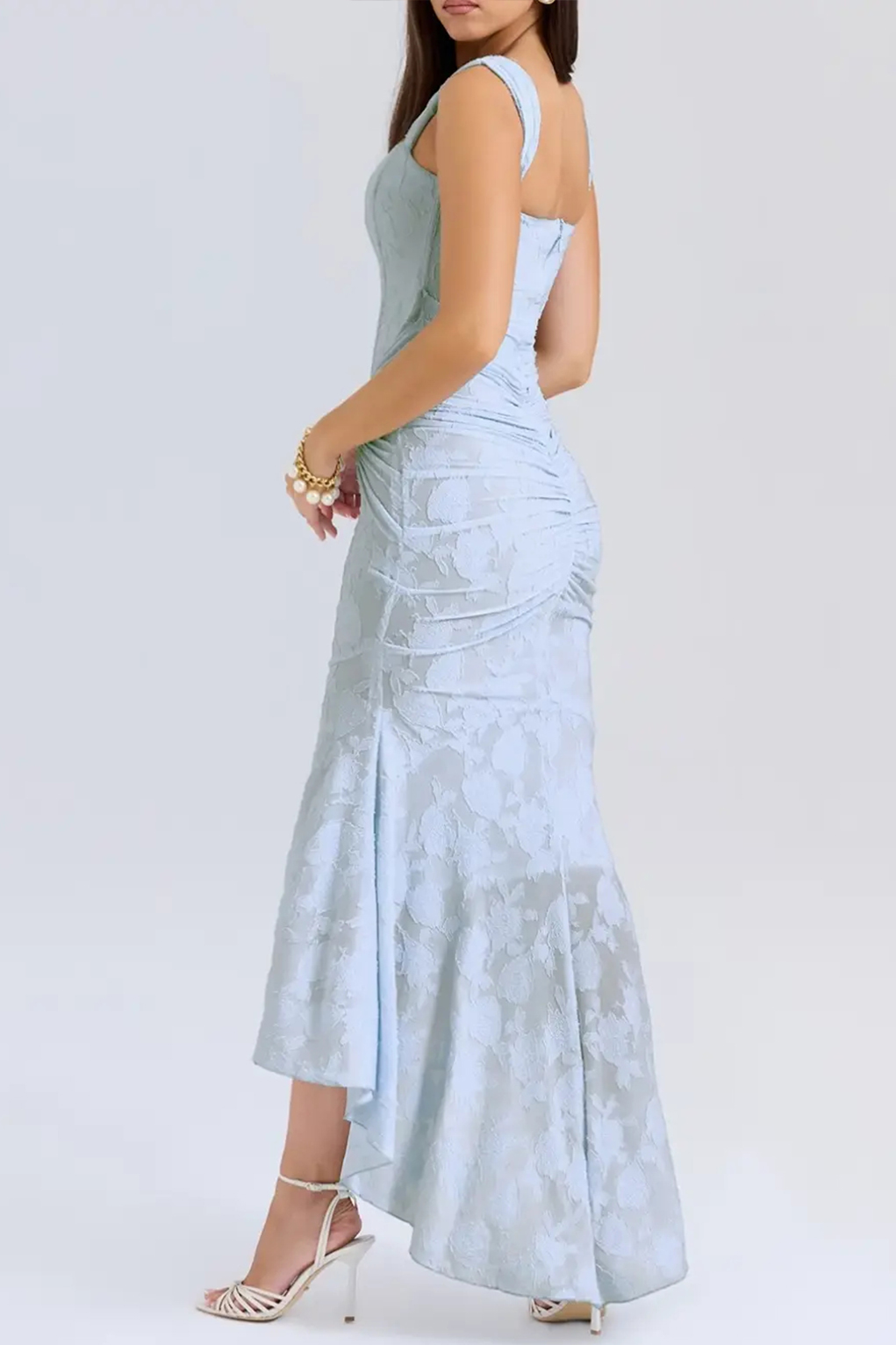 Blue bell floral maxi dress