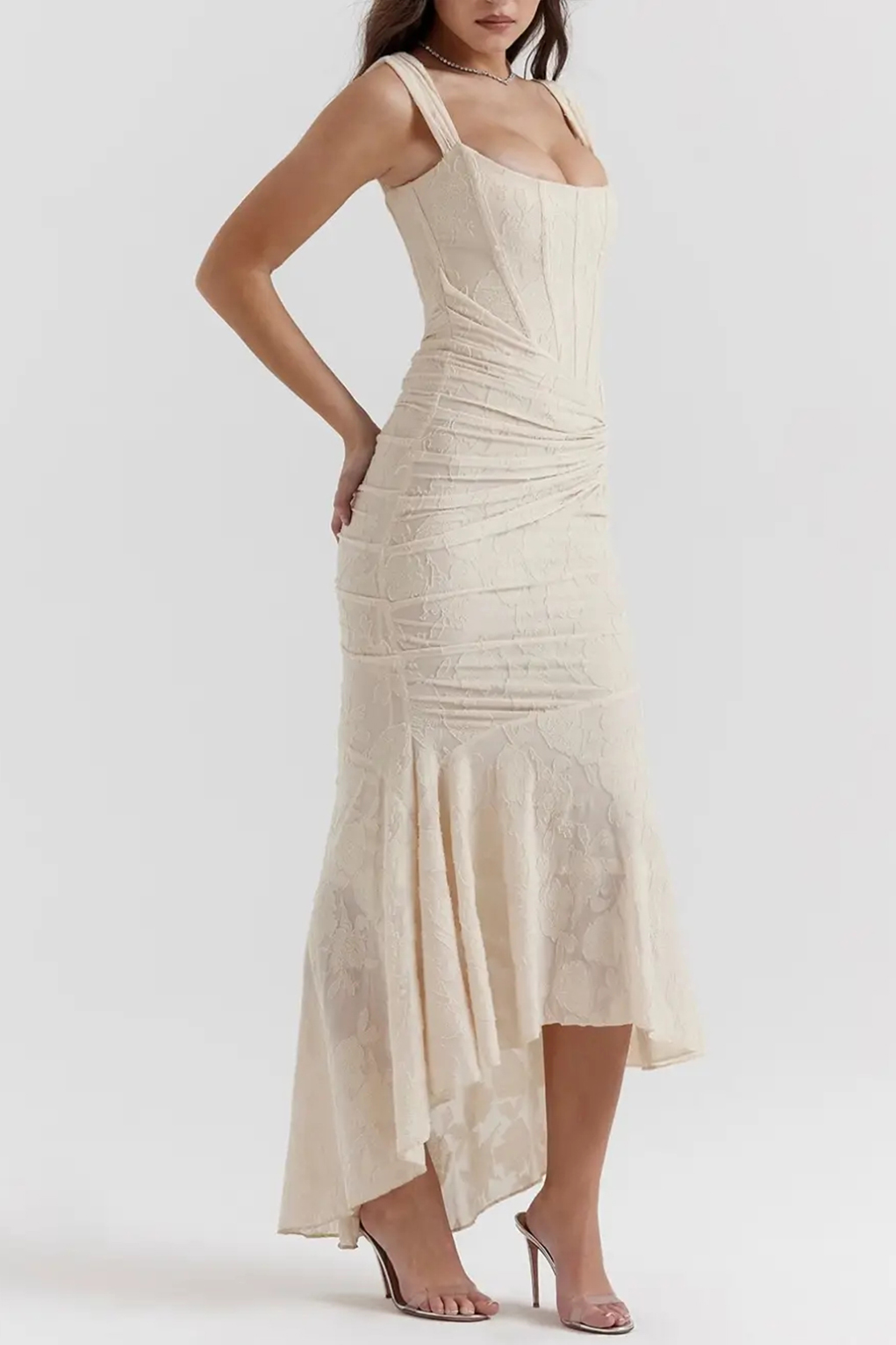 Blue bell floral maxi dress