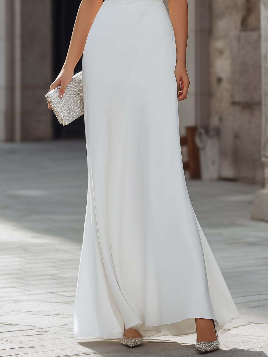 Sleeveless Draped Cowl Neck A-Line Maxi Dress