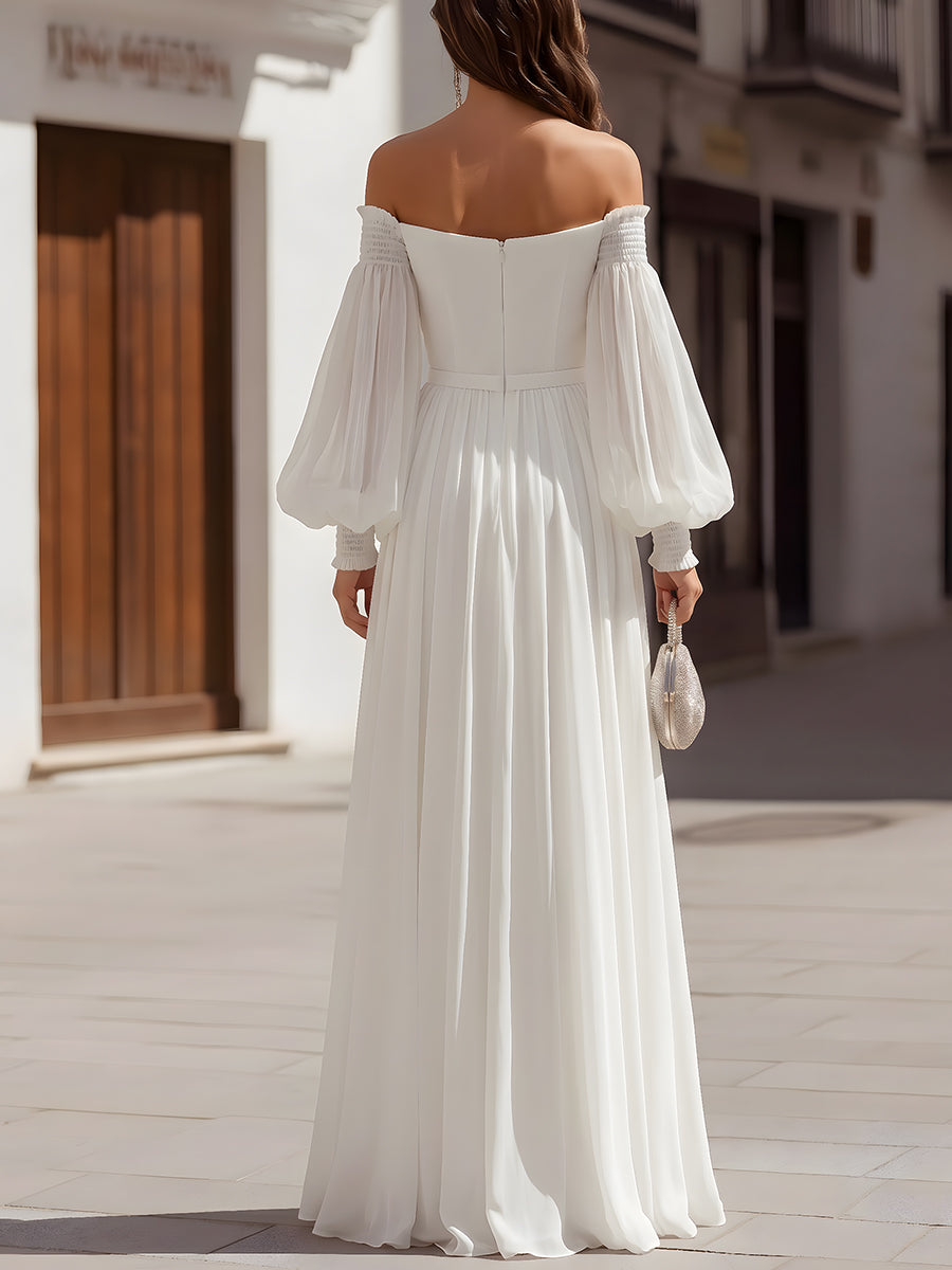 Romantic Off-Shoulder Maxi Gown