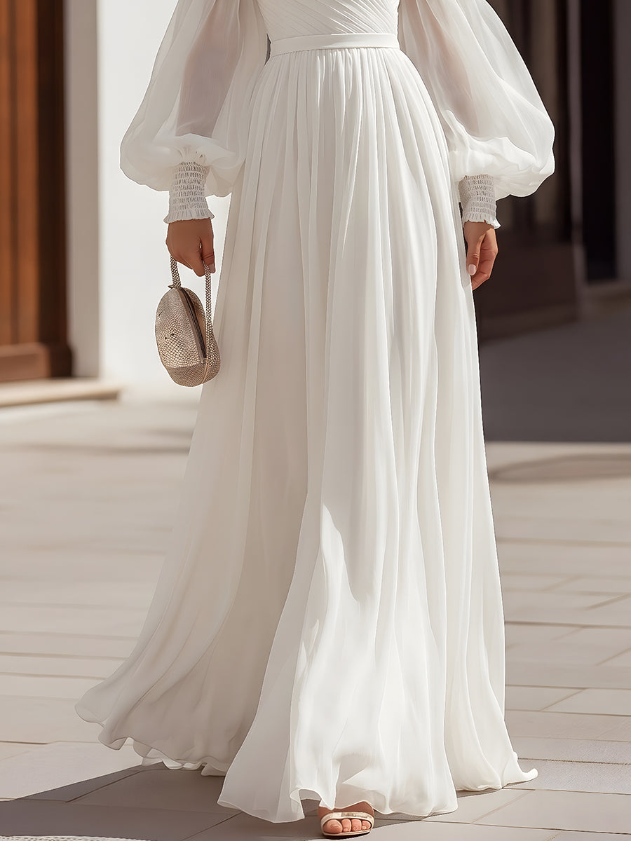 Romantic Off-Shoulder Maxi Gown