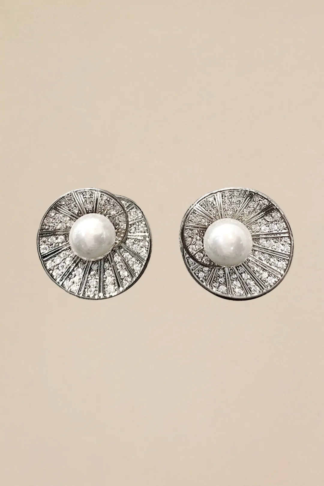 Spiral Shell Pearl Earrings