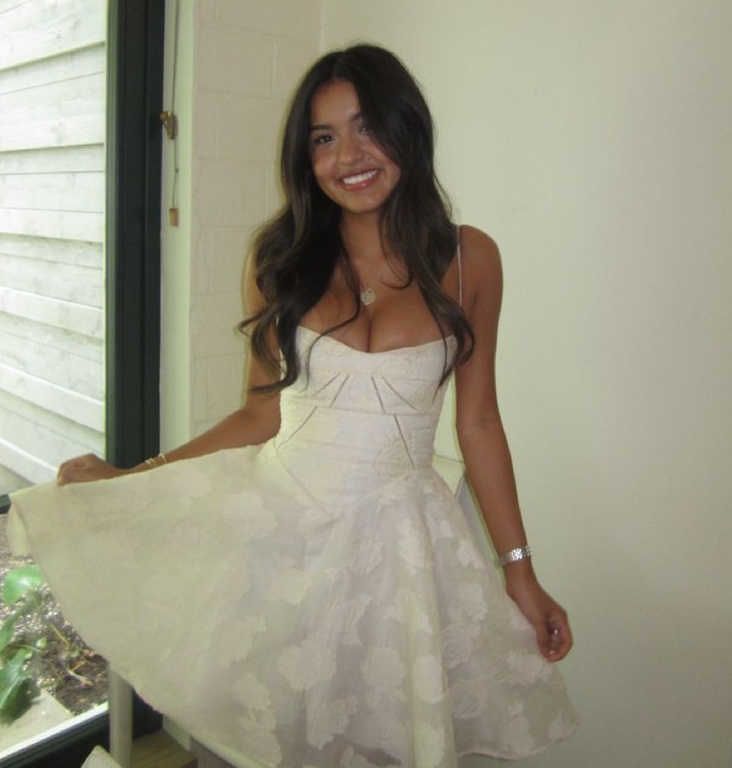 White Floral Jacquard Corset Mini Dress Spaghetti Strap Swing Skirt