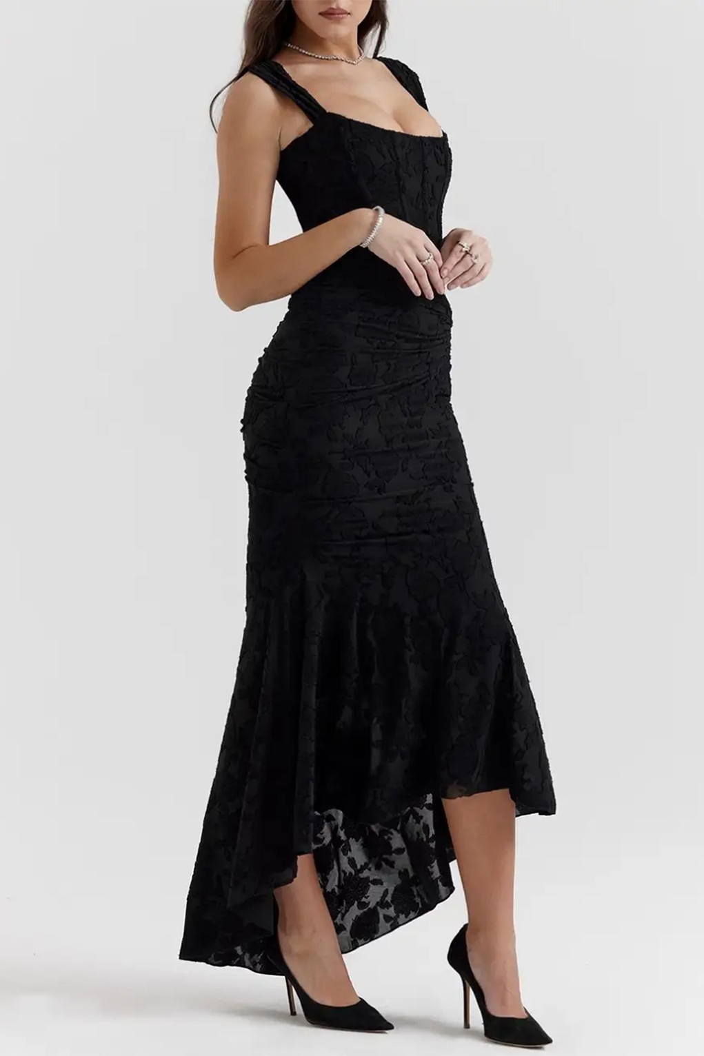 Blue bell floral maxi dress