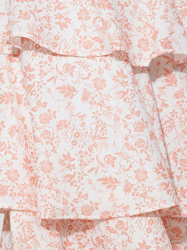 Wedding Dress Pink Off-shoulder Irregular Long Dress