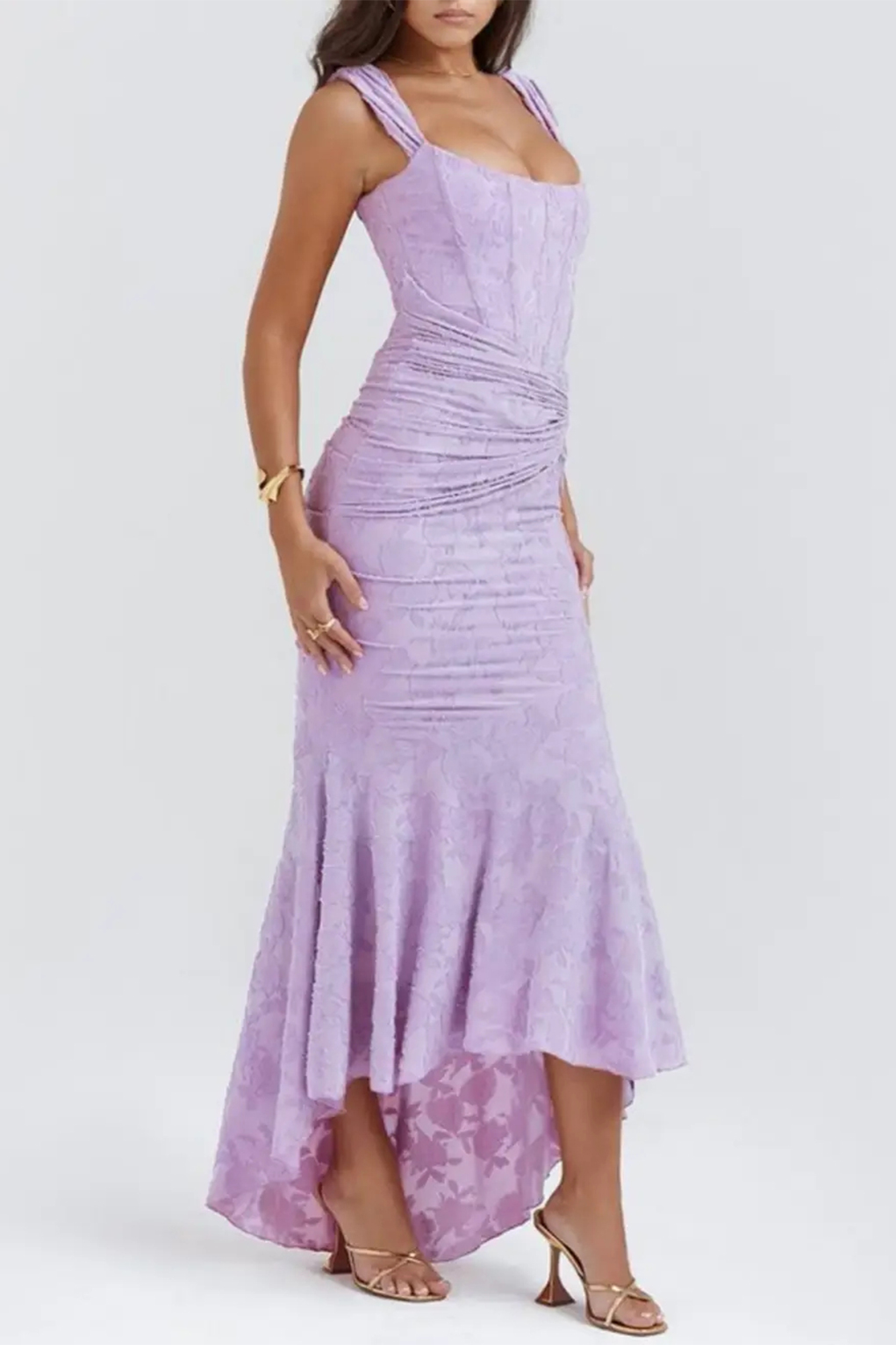 Blue bell floral maxi dress