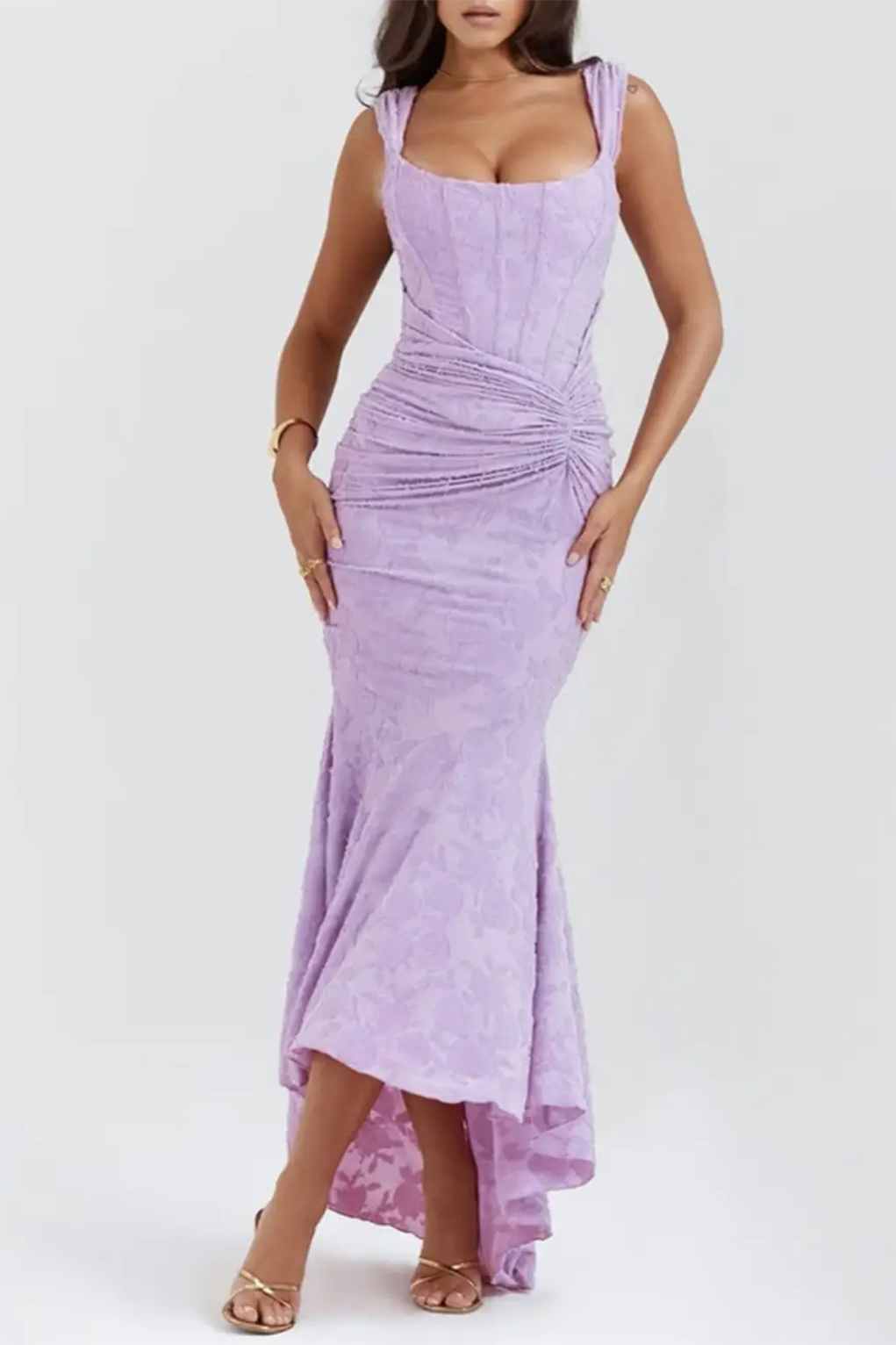 Blue bell floral maxi dress