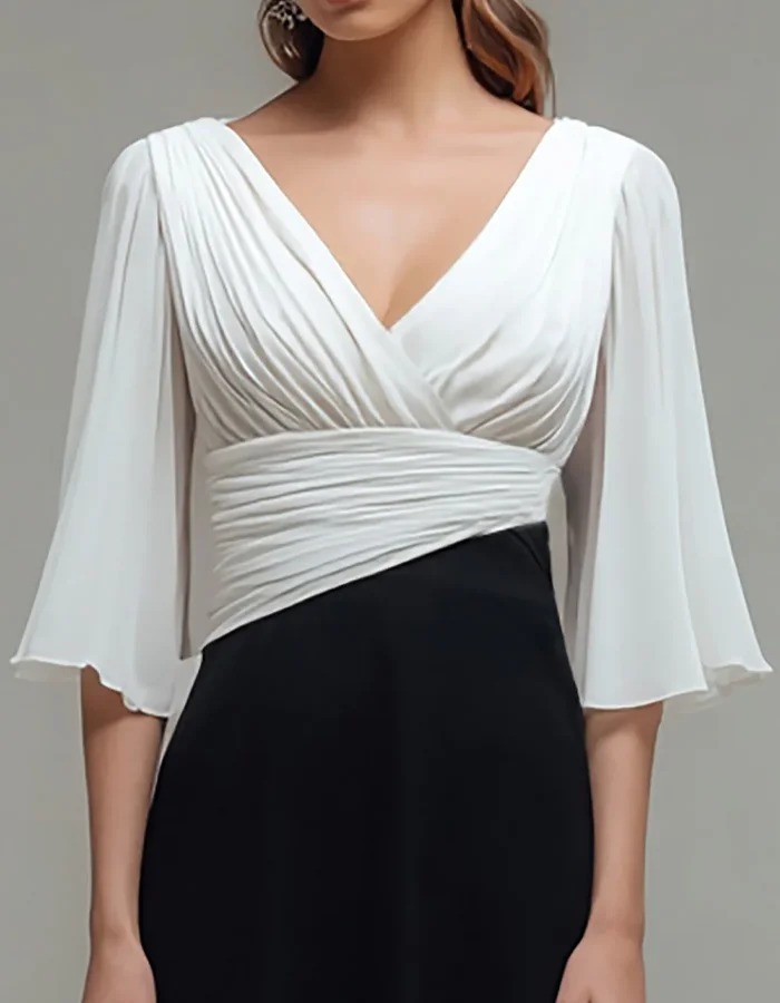 Chiffon Flowing A-Line Skirt Maxi Dress