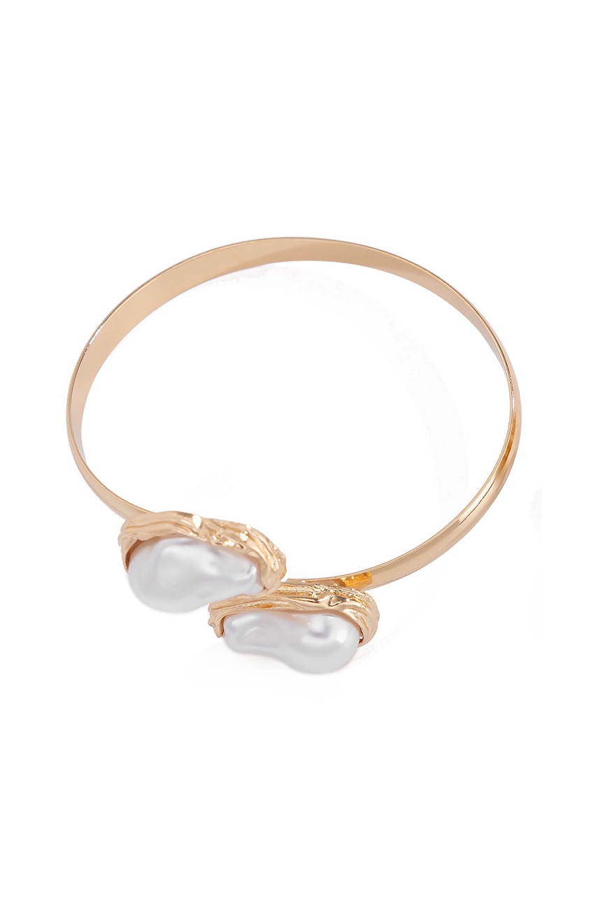 French Baroque Special-Shaped Pearl Vintage Gold Bracelet