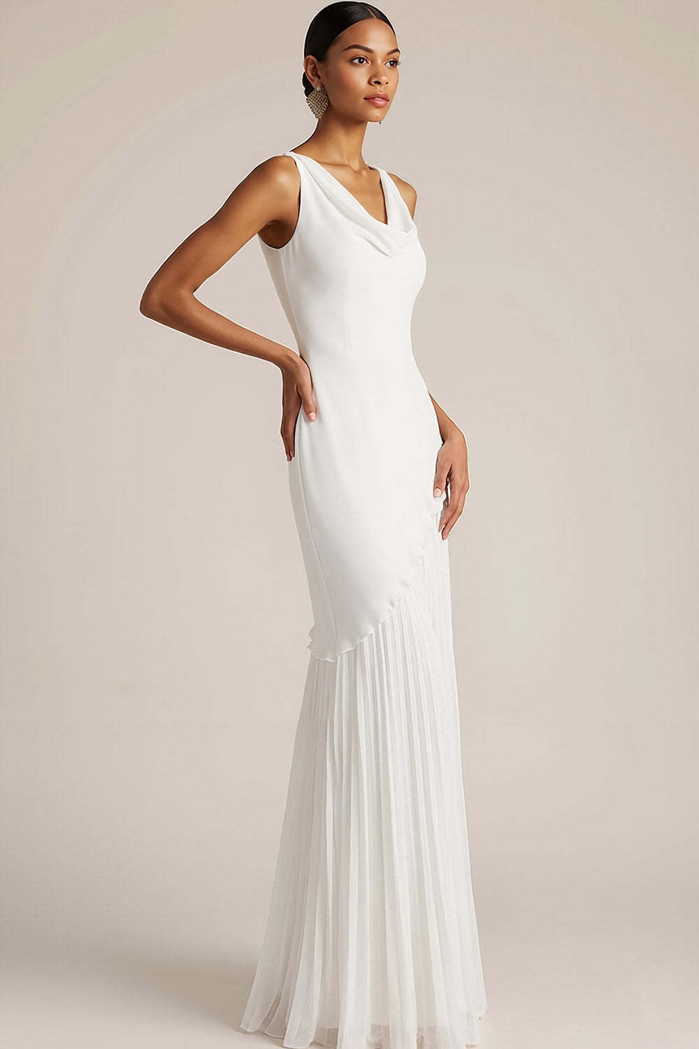 Burgundy V-Neck Mermaid Backless Long Formal Dress