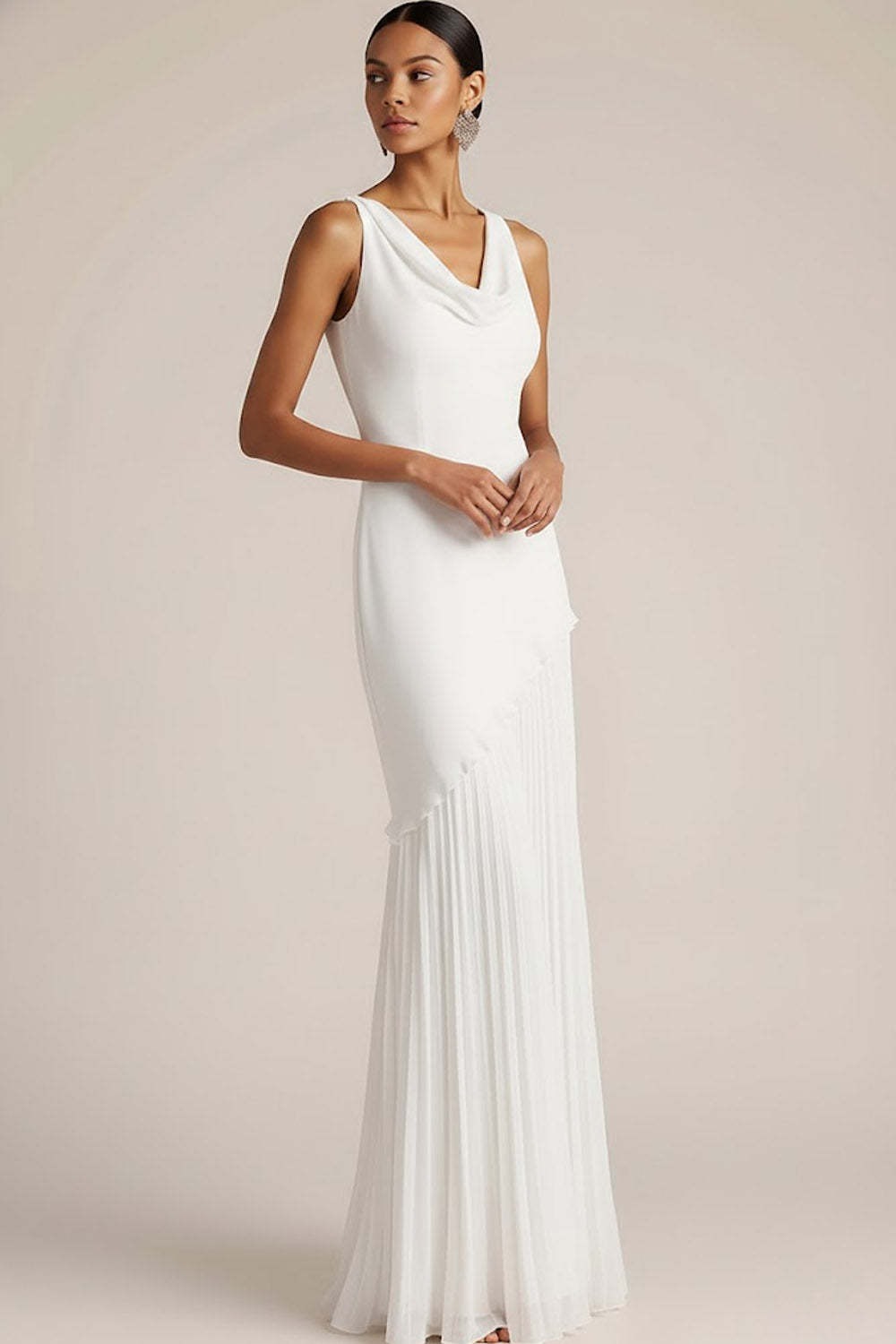 Burgundy V-Neck Mermaid Backless Long Formal Dress