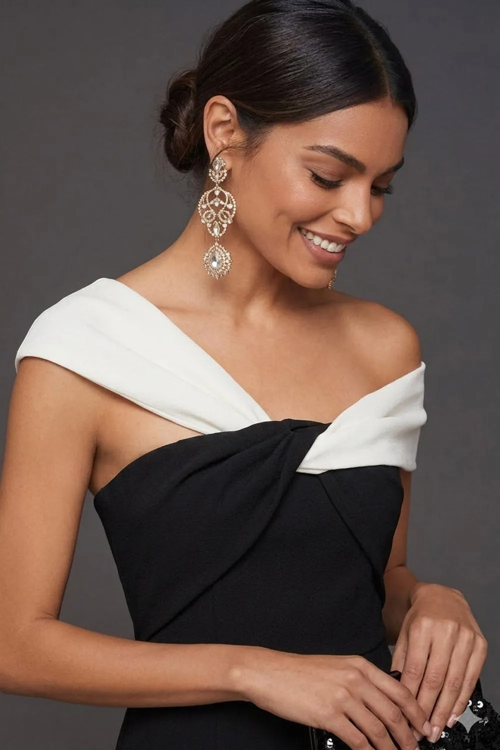 Black Mermaid Off the Shoulder Backless Sleeveless Long Formal Dress