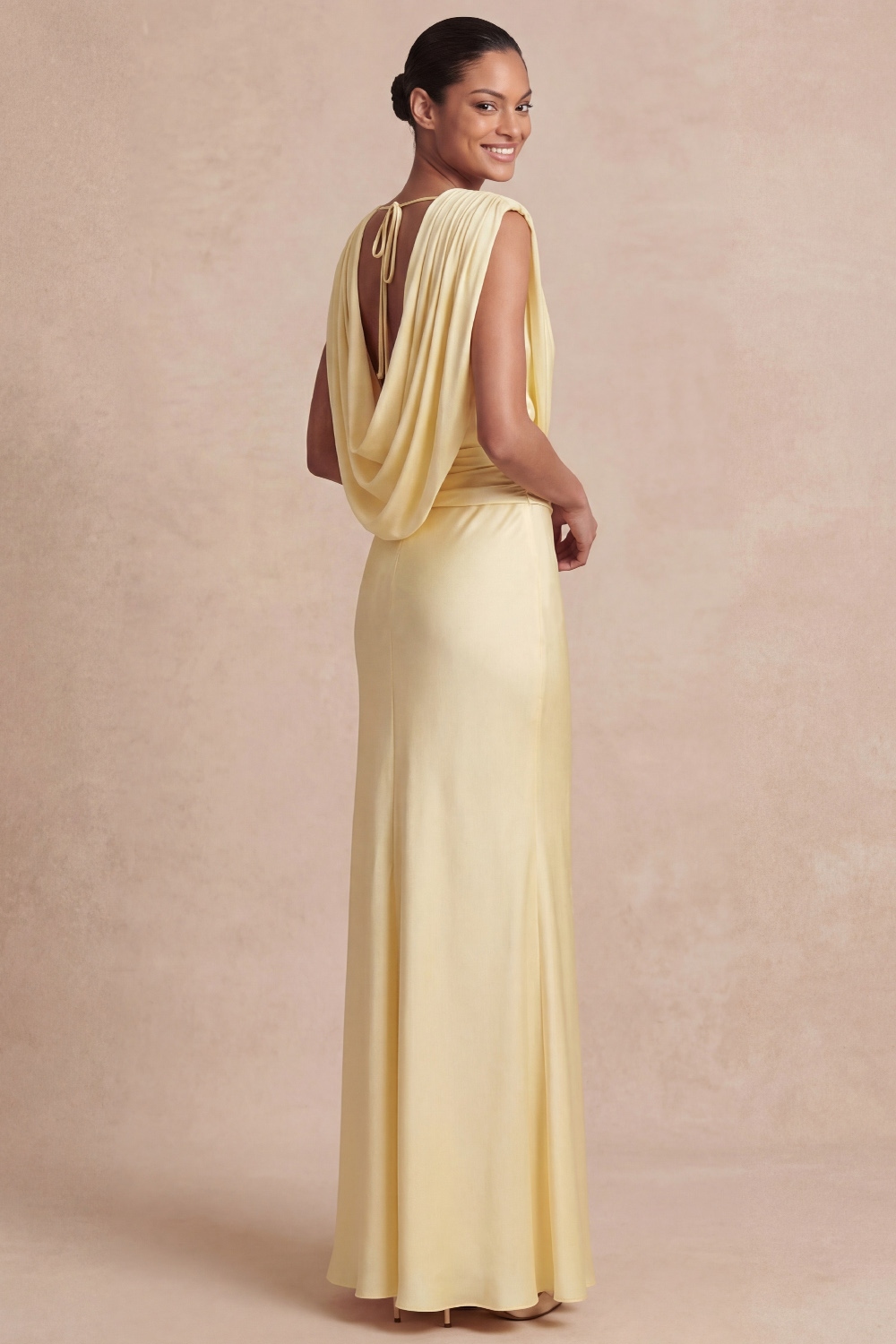 Mint Green Formal Evening Dress V-Neck Ruched Maxi Dress with Sash