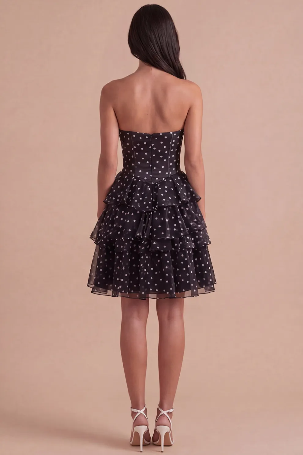 Sweetheart Black A Line Tired Short Corset Homecoming Dress