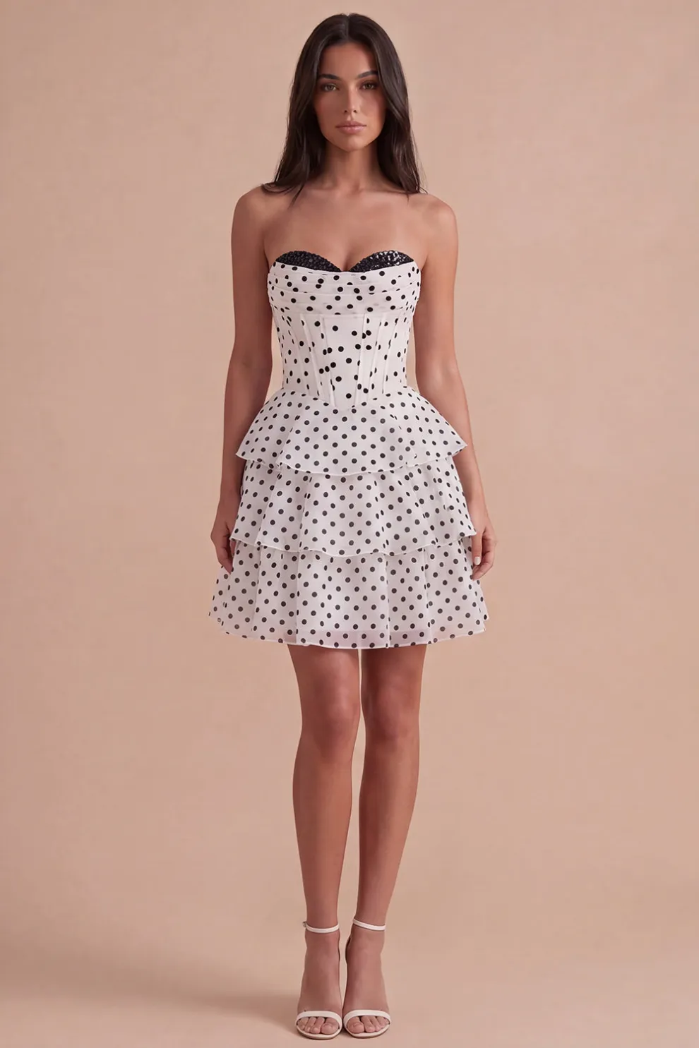 Sweetheart Black A Line Tired Short Corset Homecoming Dress