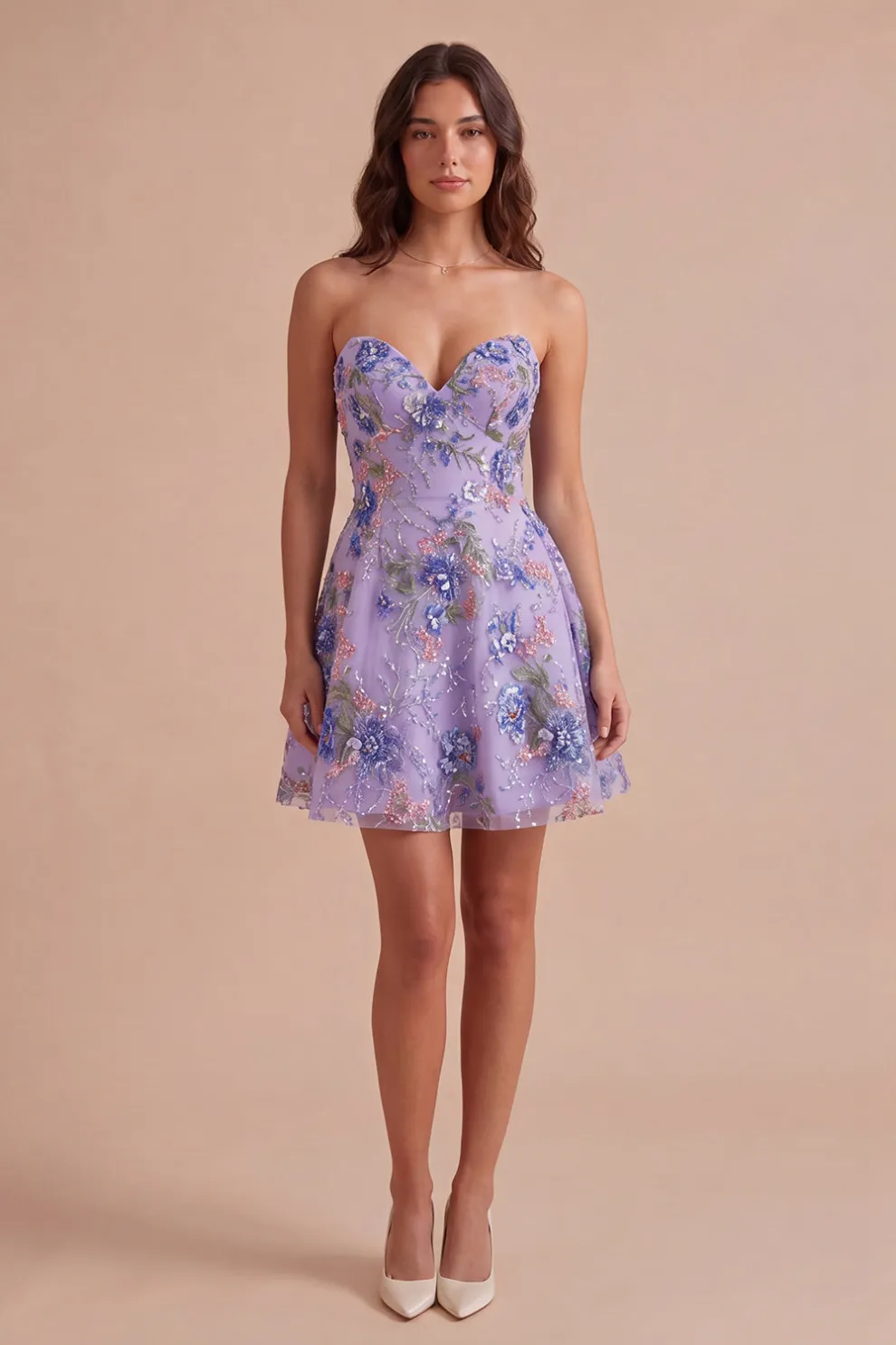 Sparkly A Line Black Floral Sweetheart Short Homecoming Dress