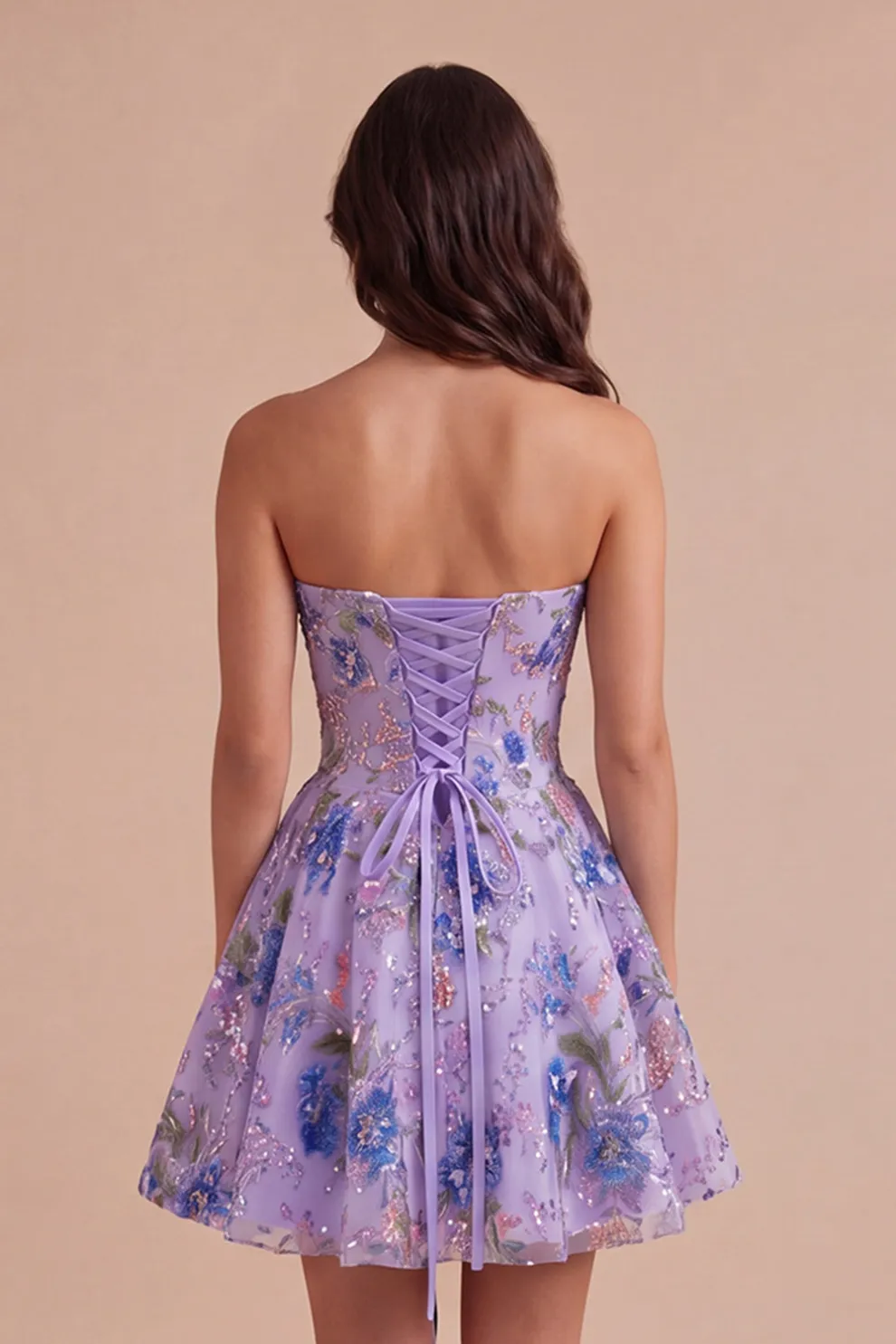 Sparkly A Line Black Floral Sweetheart Short Homecoming Dress