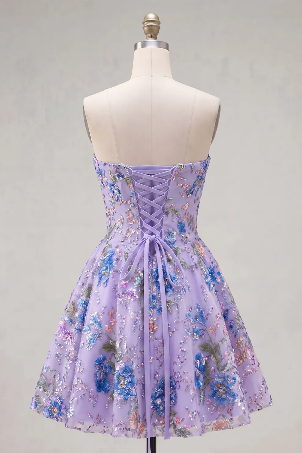 Sparkly A Line Black Floral Sweetheart Short Homecoming Dress