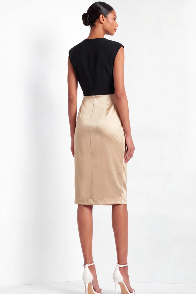 Champagne Satin Work Dress