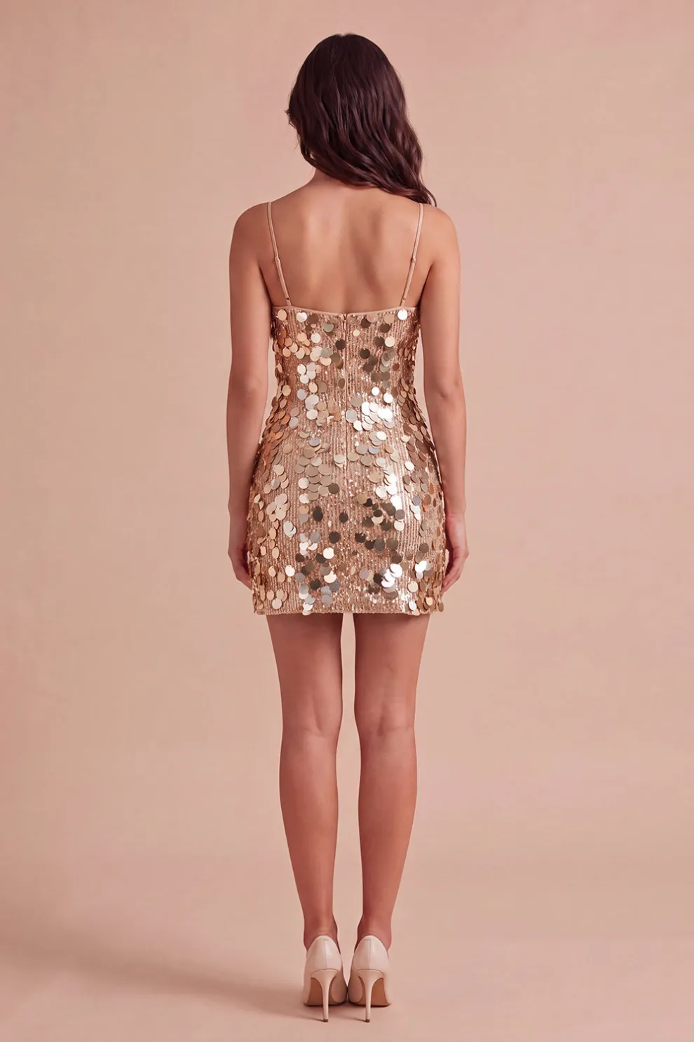Burgundy Sparkly Sequins Bodycon Spaghetti Straps Short Homecoming Dress