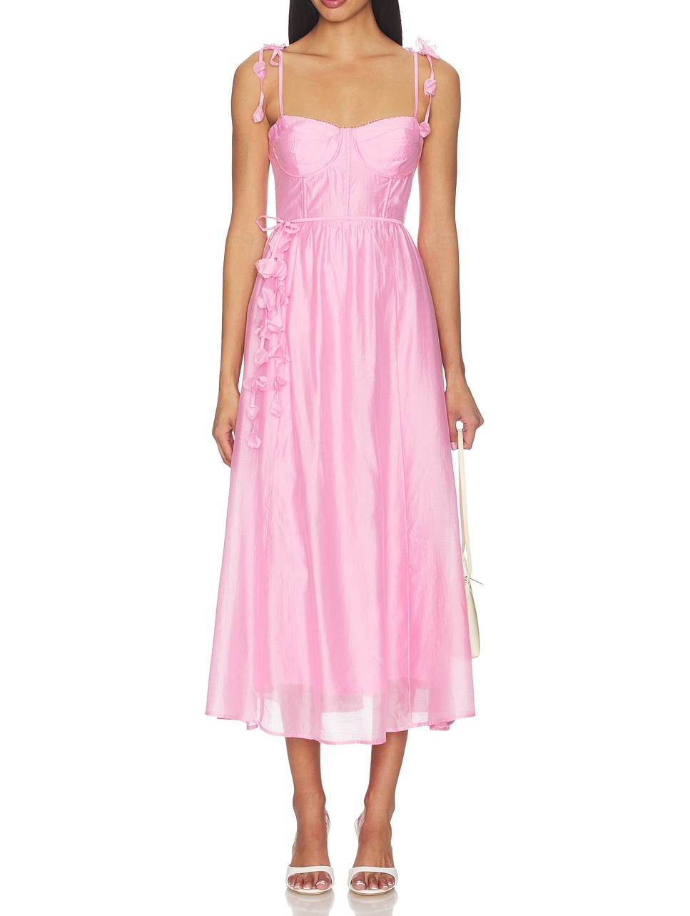 Date Night Must-Have: Yellow Flared Bustier Midi Dress