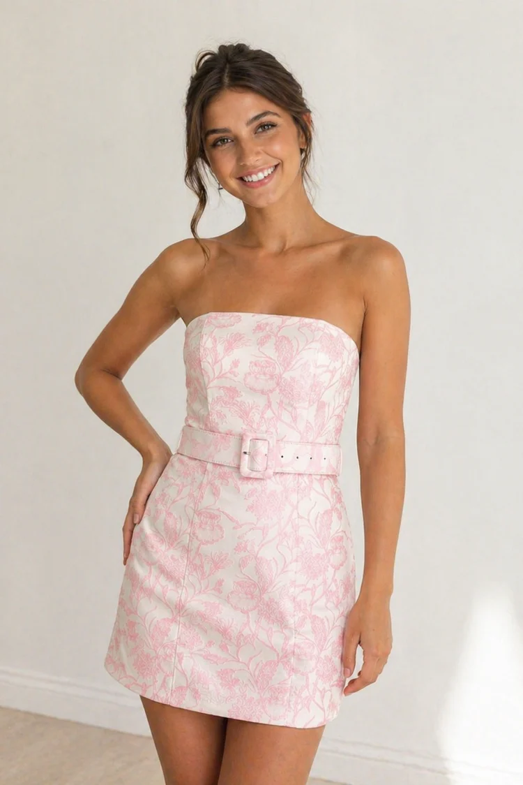 Sheath Strapless Short Homecoming Dress
