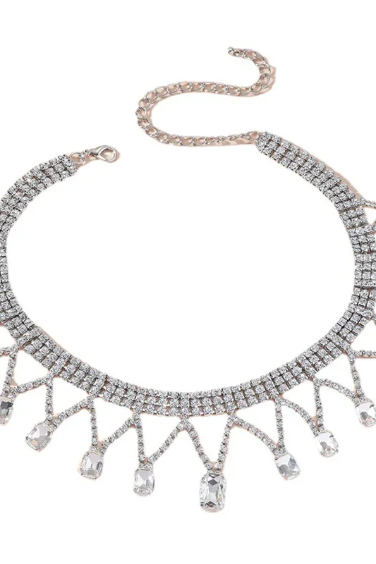 Rhinestone Tassel Necklaces
