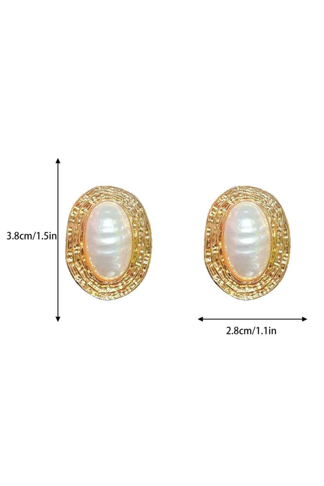 Textured Pearl Stud Earrings