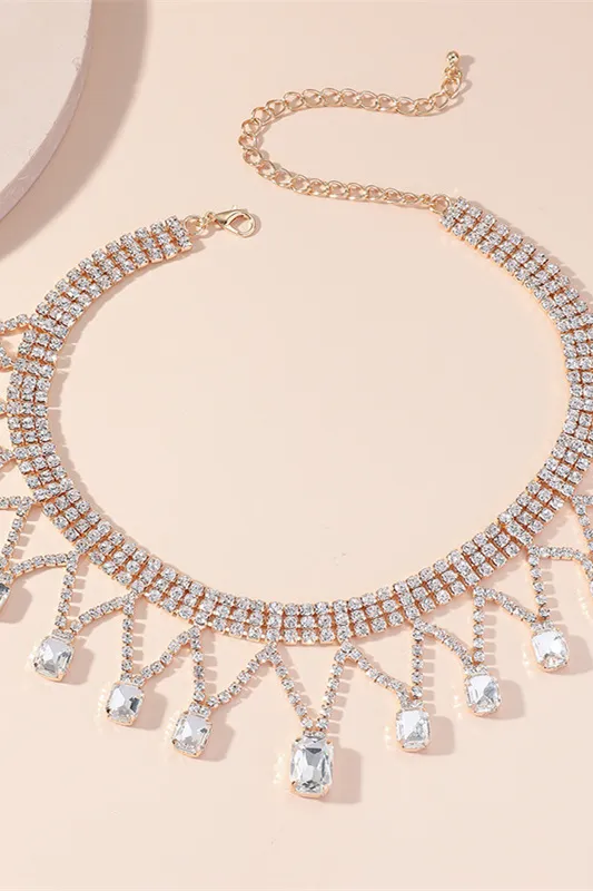 Rhinestone Tassel Necklaces