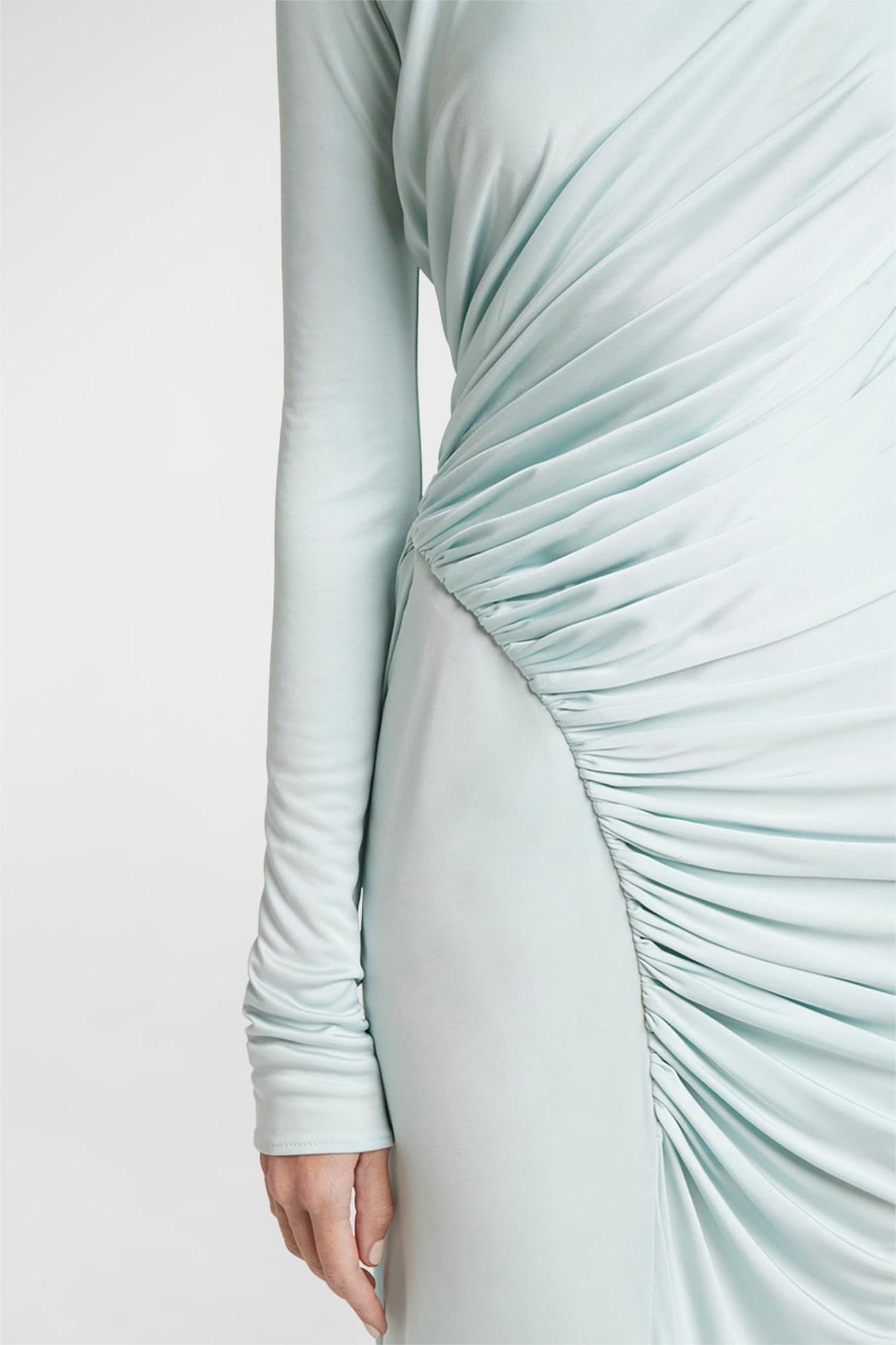 Knit Solid Long Sleeve Maxi Dress