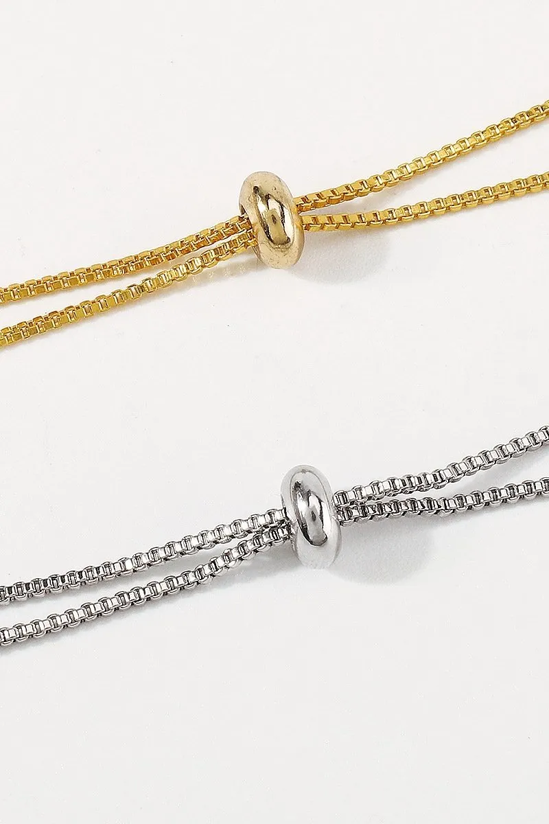 Textured Gingkgo Leaf Necklace