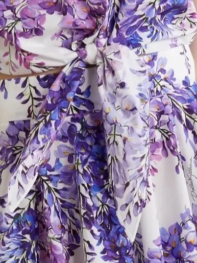Maxi Linen Dress, Sleeveless, Shawl Collar, Floral, Vintage, Purple