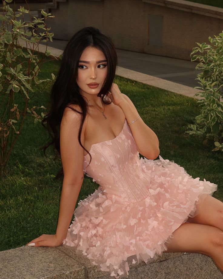 Dusty Rose Fairycore Corset Mini Gown
