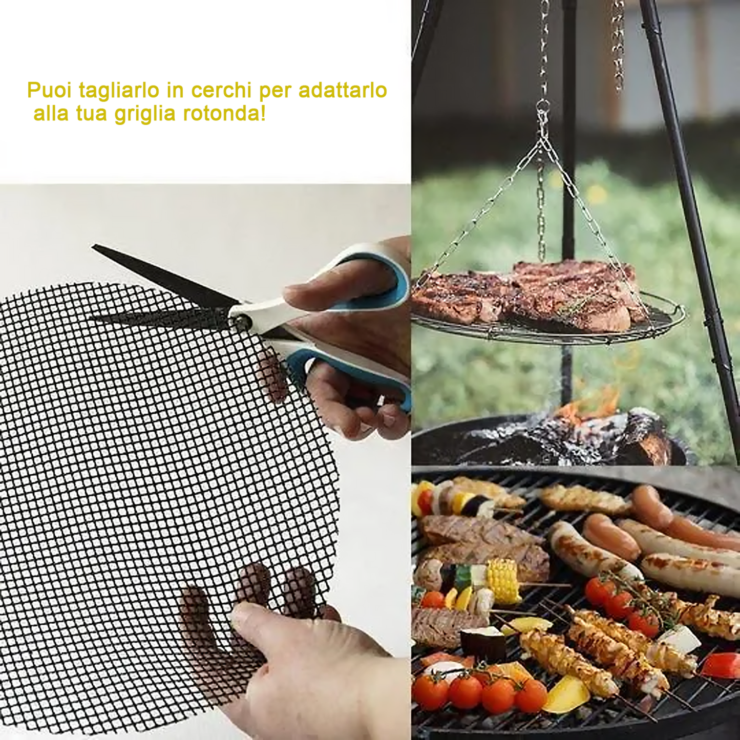 TAPPETINO ANTIADERENTE PER GRIGLIA PER BARBECUE