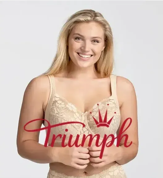 Triunfo - 3 peças. ✨Sutiã jacquard feminino com fecho frontal