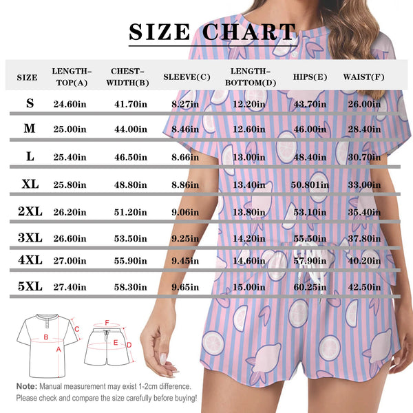 Custom Pet Face My Lovely Dog Pajama Set Women's Short Sleeve Top and Shorts Loungewear Athletic Tracksuits