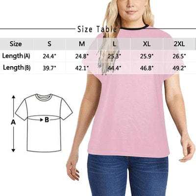 FacePajamas Womens Short Crew Neck-SDS Custom Face Pink Watercolor Pajama Sets Short Sleeve Knee Length Pants Personalized Women's Short Sleeve Loungewear