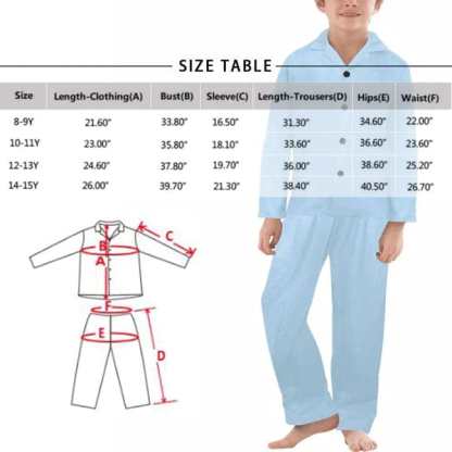 acePajamas Pajama Kid's Pajamas Custom Sleepwear with Seamless Face Personalized Pajama Set For Boys&Girls 2-15Y
