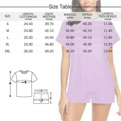 FacePajamas Pajama Custom Face Pajamas Tie-dye Laser Pink Blue Sleepwear Personalized Women's Short Pajama Set