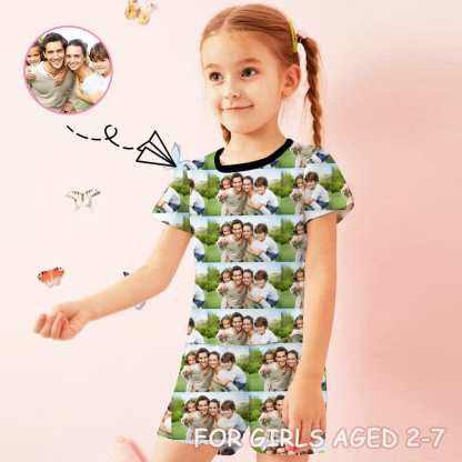 FacePajamas Pajamas 2-3Y [Special Sale] Little Kids Pajamas Personalized Custom Photo Nightwear Happy Family Pajama Set For Girls 2-7Y