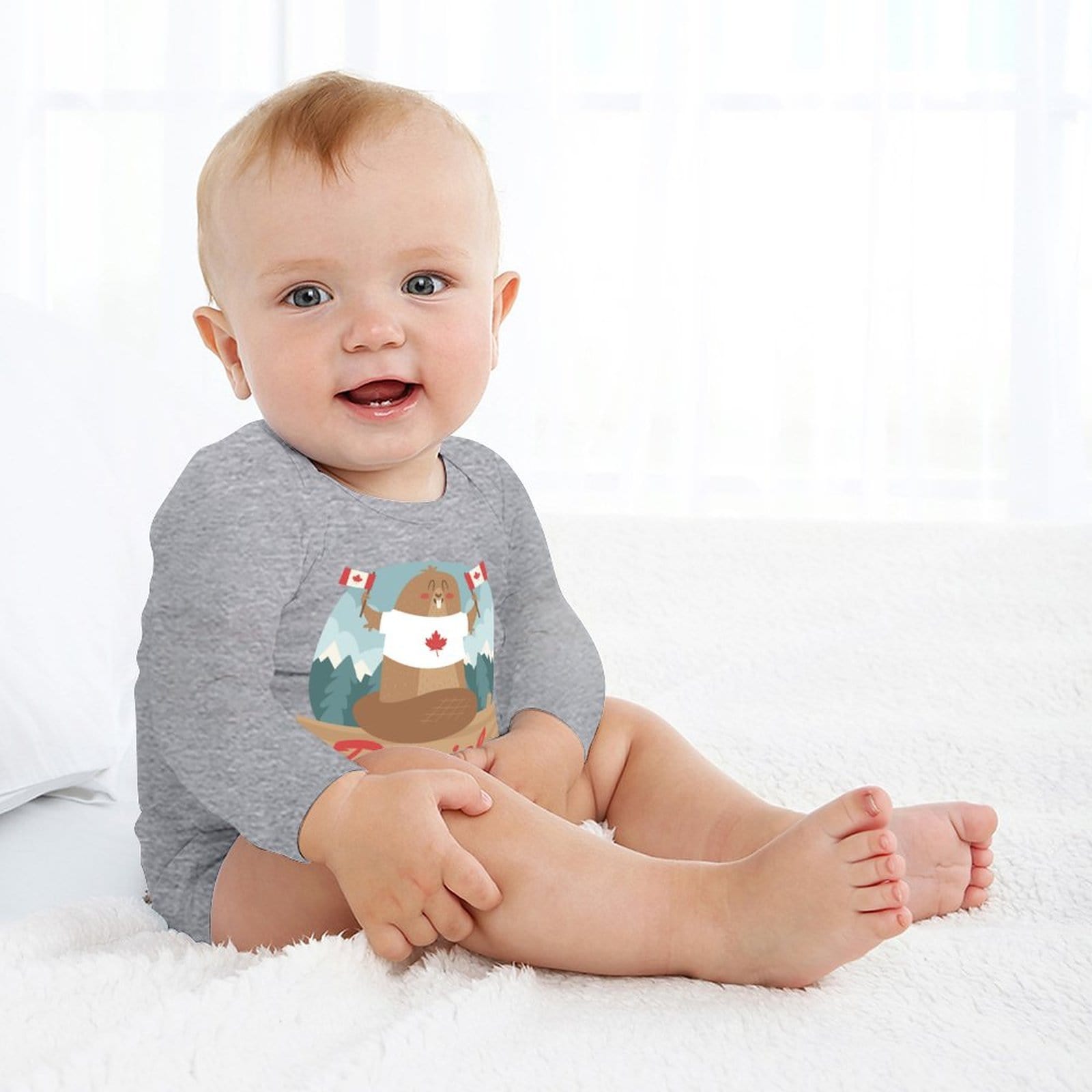 FacePajamas Baby Pajama 3 MONTHS / Gray Custom Name Christmas Infant Bodysuit One Piece Jumpsuit Personalized Long Sleeve Rompers Baby Clothes