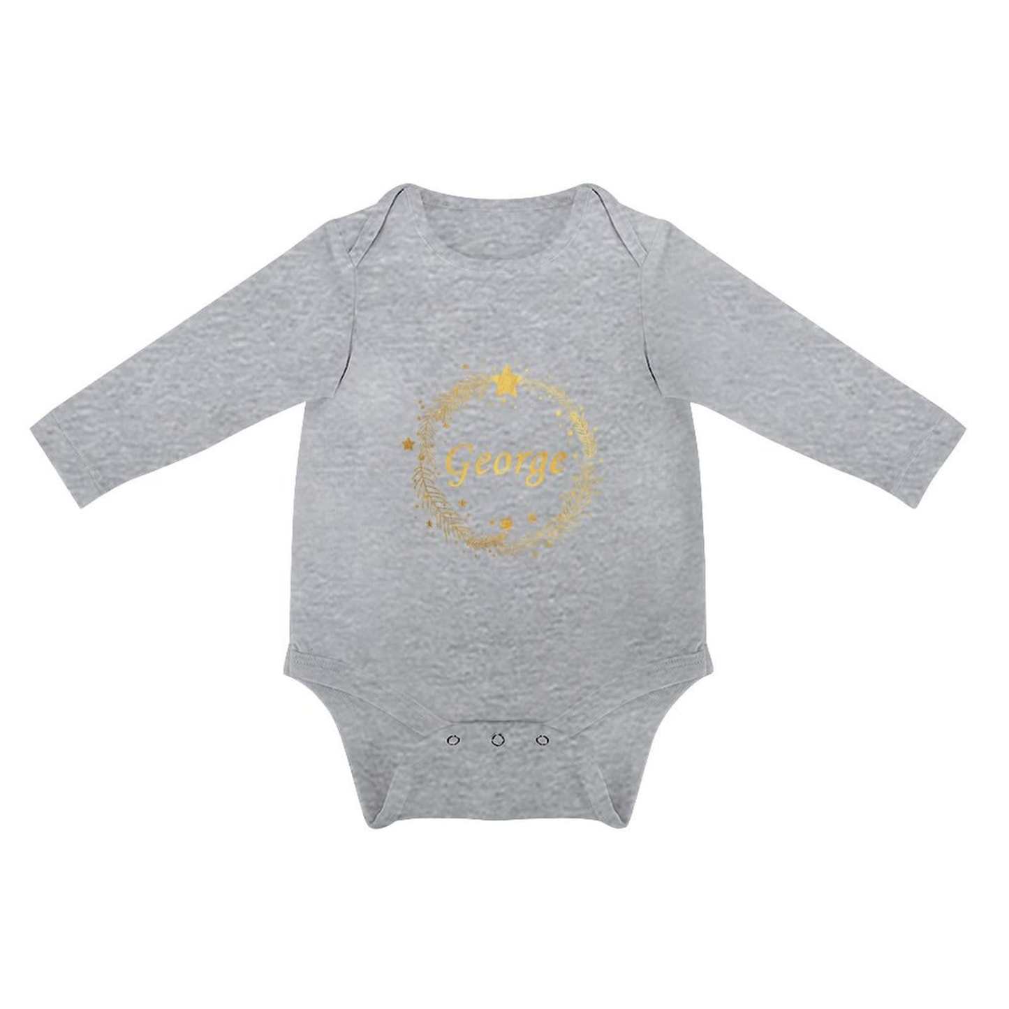 FacePajamas Baby Pajama 3 MONTHS / Gray Custom Name Magic Infant Bodysuit One Piece Jumpsuit Personalized Long Sleeve Rompers Baby Clothes