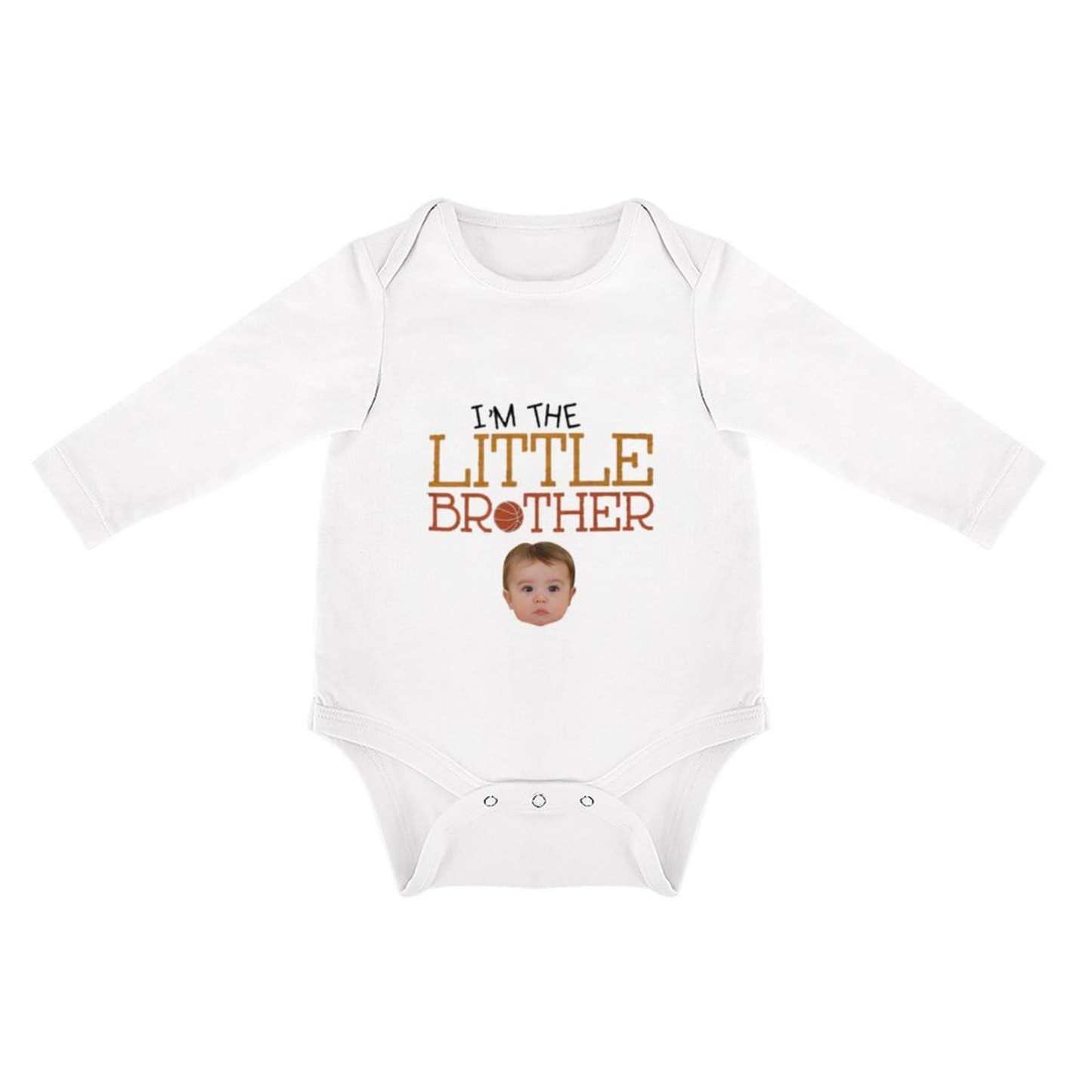 FacePajamas Baby Pajama 3 MONTHS / White Custom Photo Newborn Infant Bodysuit One Piece Jumpsuit Personalized Long Sleeve Rompers Baby Clothes